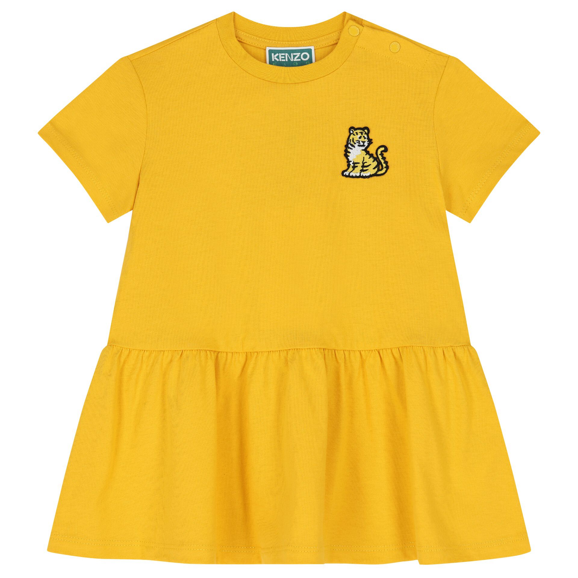Yellow tiger dress top