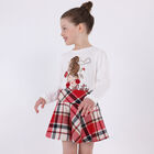 Girls Ivory Long Sleeve Top , 2, hi-res