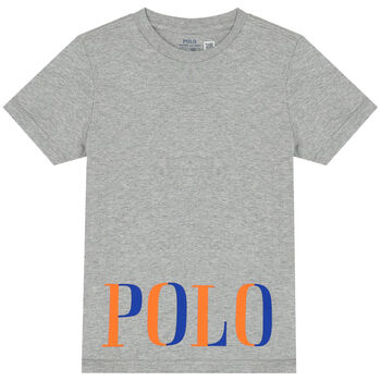 Boys Grey Logo T-Shirt