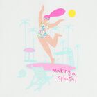 تشيرت بصورة سيدة راقصة باللون الابيض للبنات , 1, hi-res