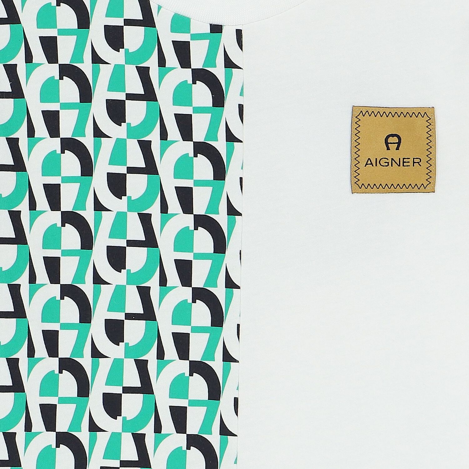 Younger Boys Green & White Logo T-Shirt, 2, hi-res