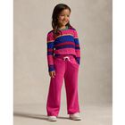 Girls Pink Logo Trousers, 1, hi-res