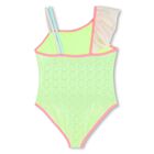 Girls Green Ruffled Swimsuit, 1, hi-res