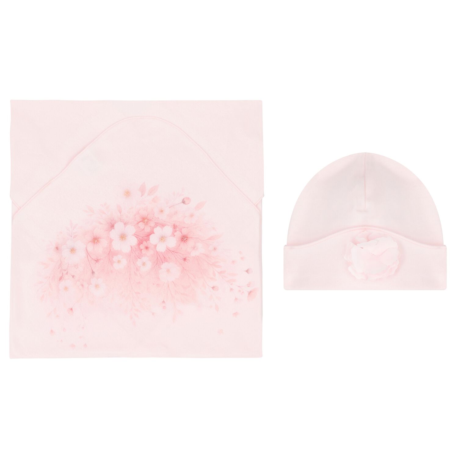 Baby Girls Pink Floral Blanket Set, 1, hi-res image number null