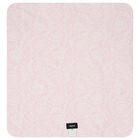 Baby Girls Pink & White Medussa Logo Blanket, 1, hi-res