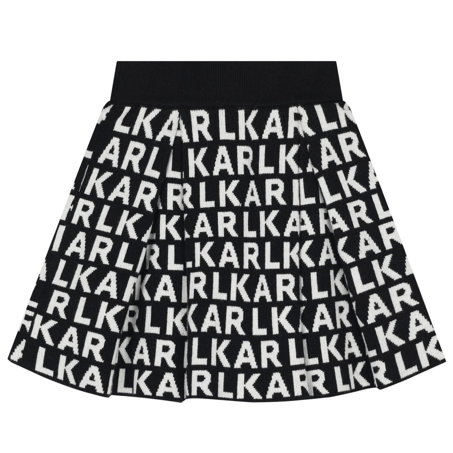 Girls Black & White Logo Skirt, 1, hi-res