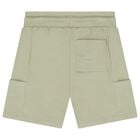 Boys White & Green Surfboard Shorts Set, 1, hi-res