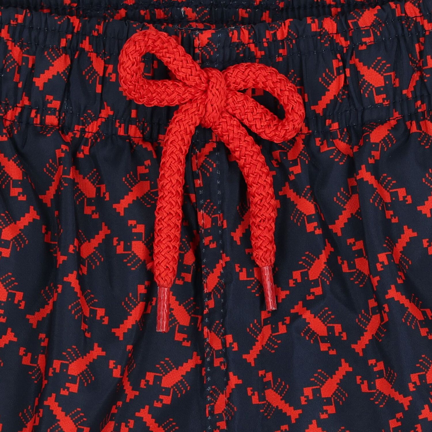 شورت سباحة بشعار جراد البحر باللونين الأزرق الداكن والأحمر للأولاد, 1, hi-res