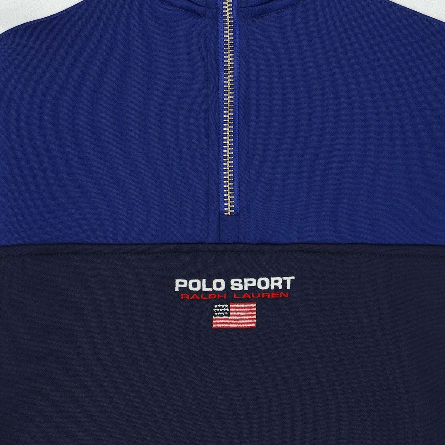 Older Boys Blue Logo Zip Up Top, 1, hi-res image number null