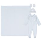 Baby Boys Blue Teddy Bear Babygrow Gift Set, 1, hi-res