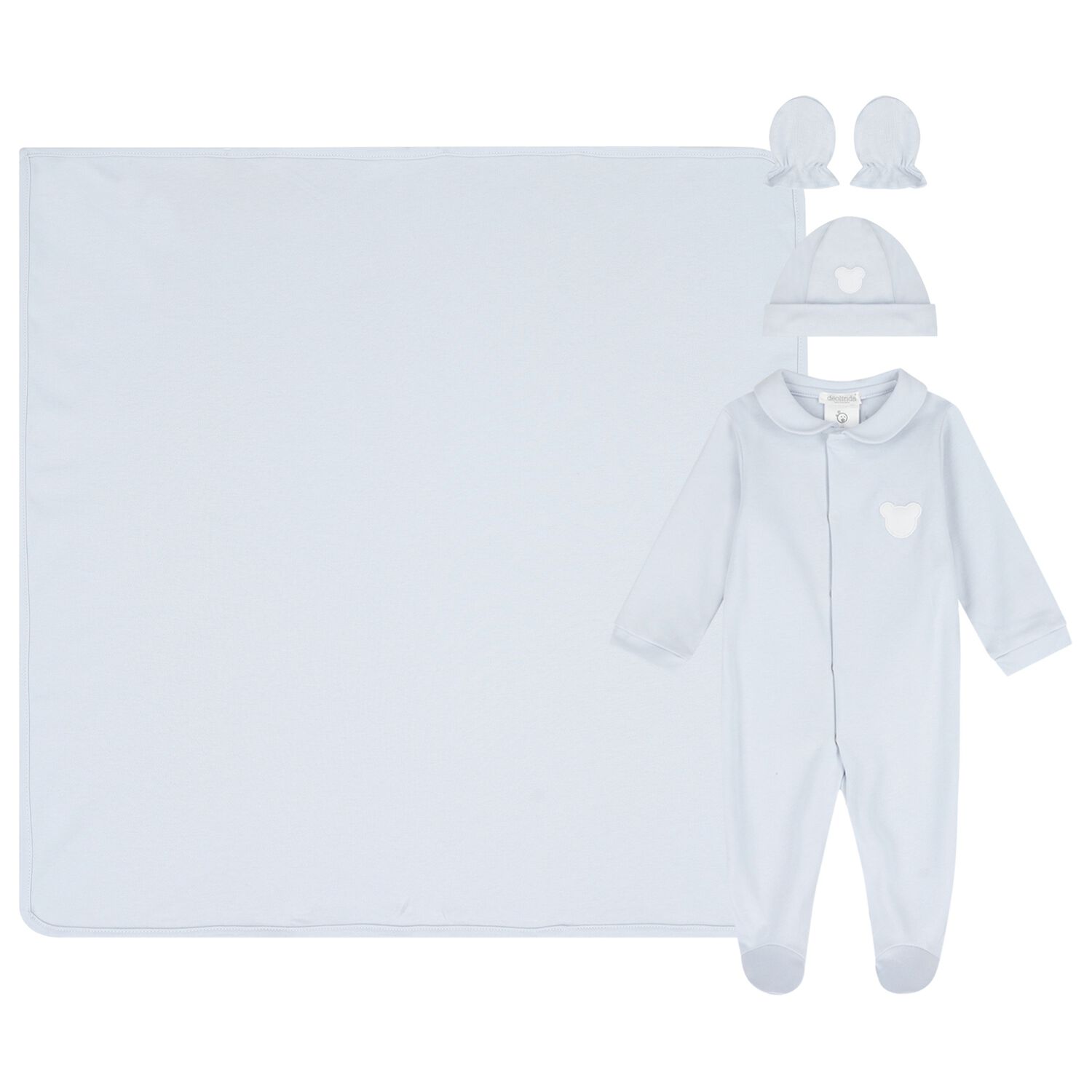 Baby Boys Blue Teddy Bear Babygrow Gift Set, 1, hi-res