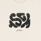 تيشيرت بالشعار باللون العاج للأولاد, 1, hi-res