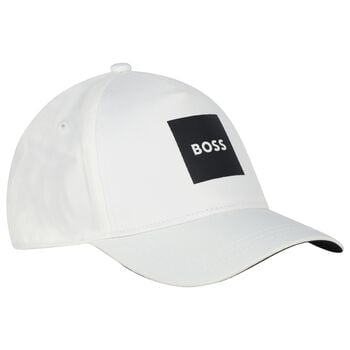 Boys White Logo Cap