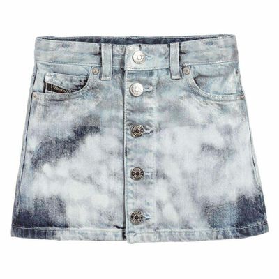 Girls Blue & Silver Mini-Me Skirt