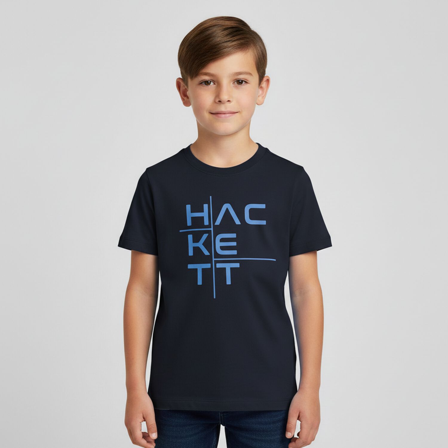 Boys Navy Blue Logo T-Shirt, 2, hi-res image number null