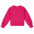 Girls Pink Logo Sweatshirt, 2, hi-res