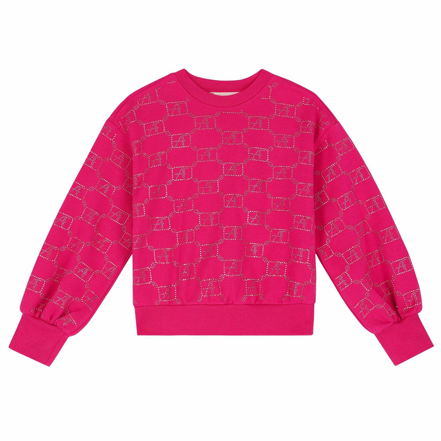 Girls Pink Logo Sweatshirt, 2, hi-res image number null
