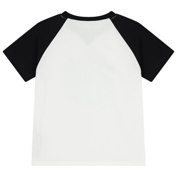 Boys Black & White Logo T-Shirt       