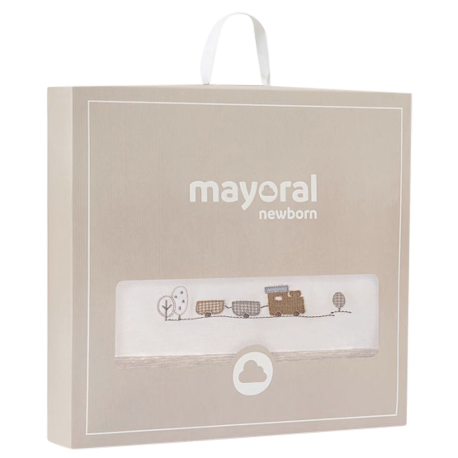 Beige Train Baby Blanket, 2, hi-res