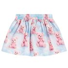 Girls Blue & Pink Teddy Bear Skirt, 1, hi-res