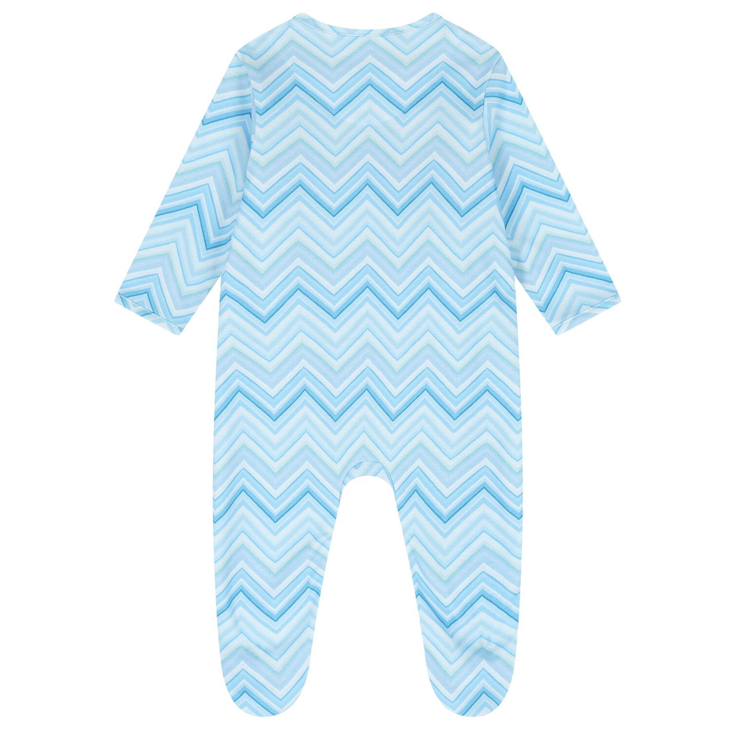 Baby Boys Blue Zig Zag Babygrow , 2, hi-res