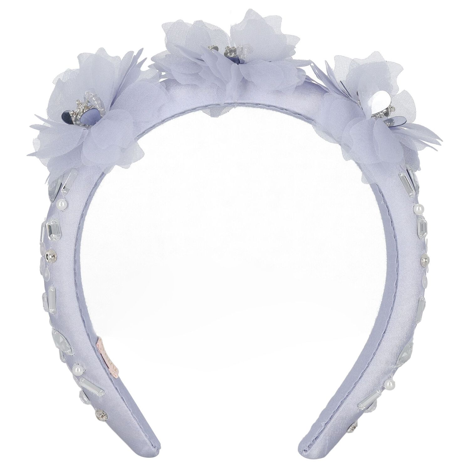 رابطه رأس مزينه بالزهور باللون الازرق , 1, hi-res