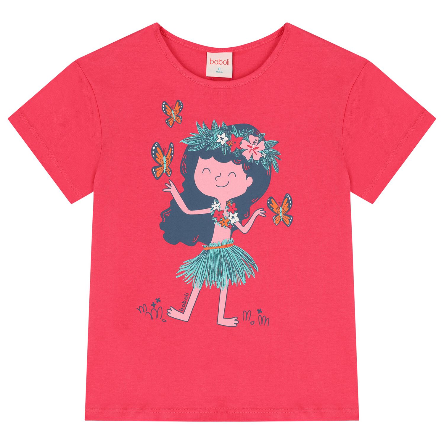 Girls Pink Dancing Lady T-Shirt, 1, hi-res
