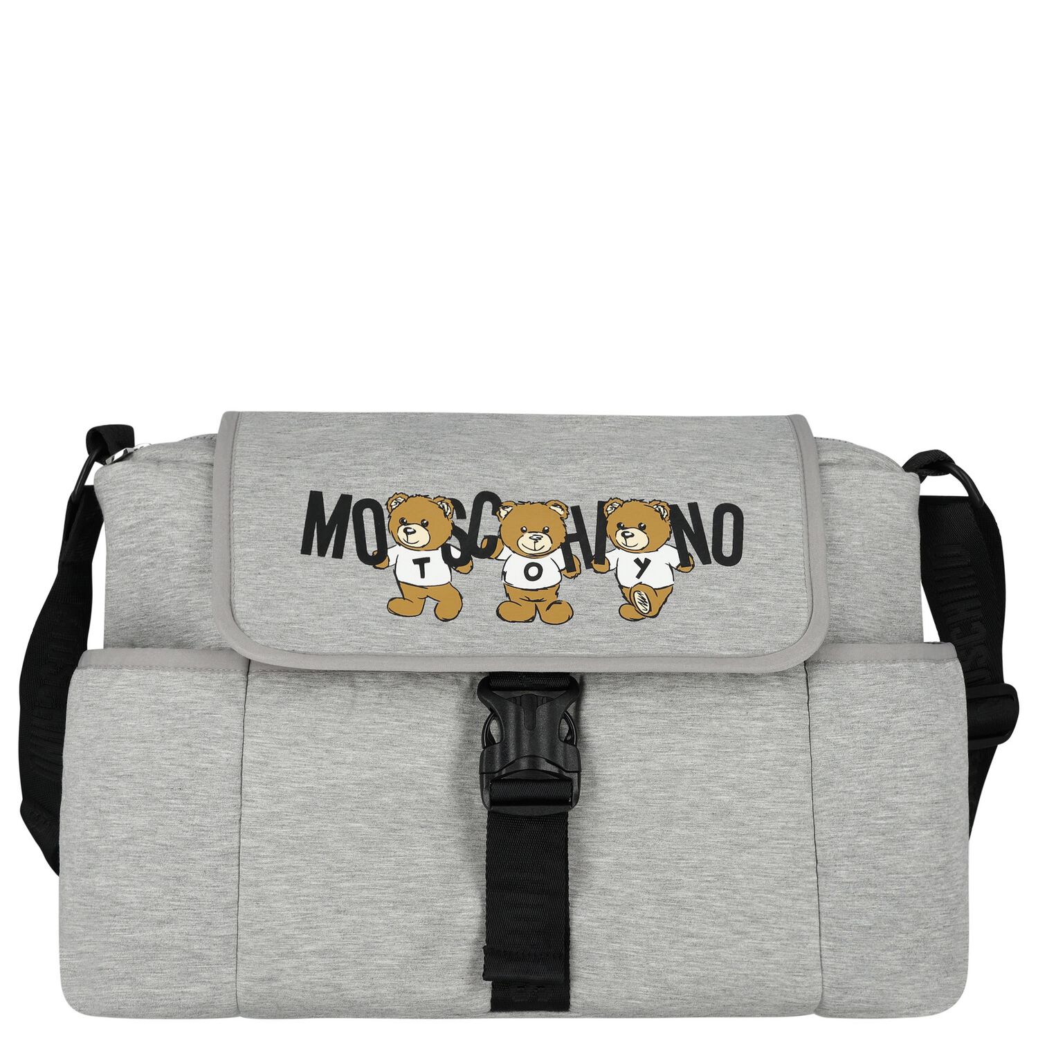 Grey Teddy Bear Logo Baby Changing Bag, 2, hi-res image number null