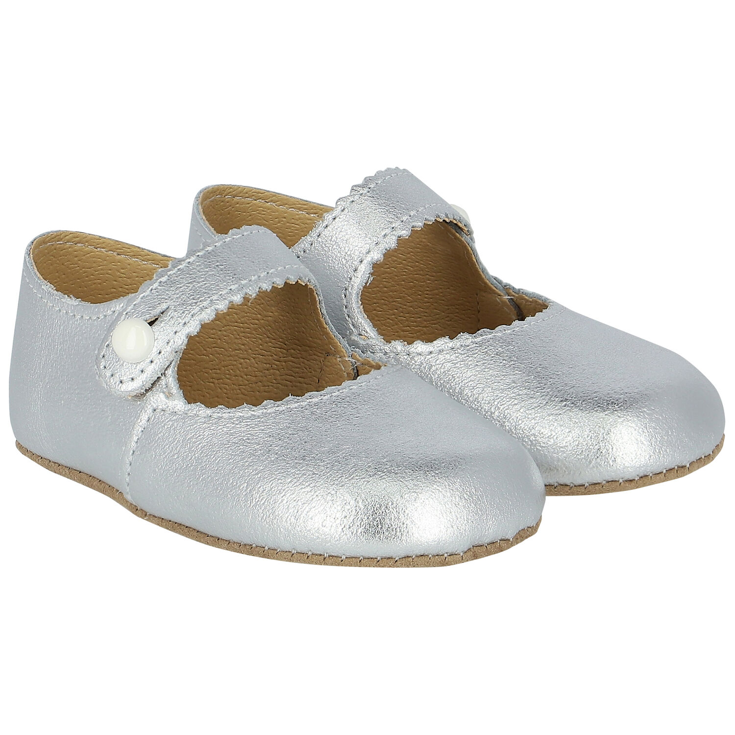 Baby Girls Silver Pre Walker Shoes, 2, hi-res image number null