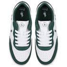 Boys White & Green Logo Trainers, 1, hi-res