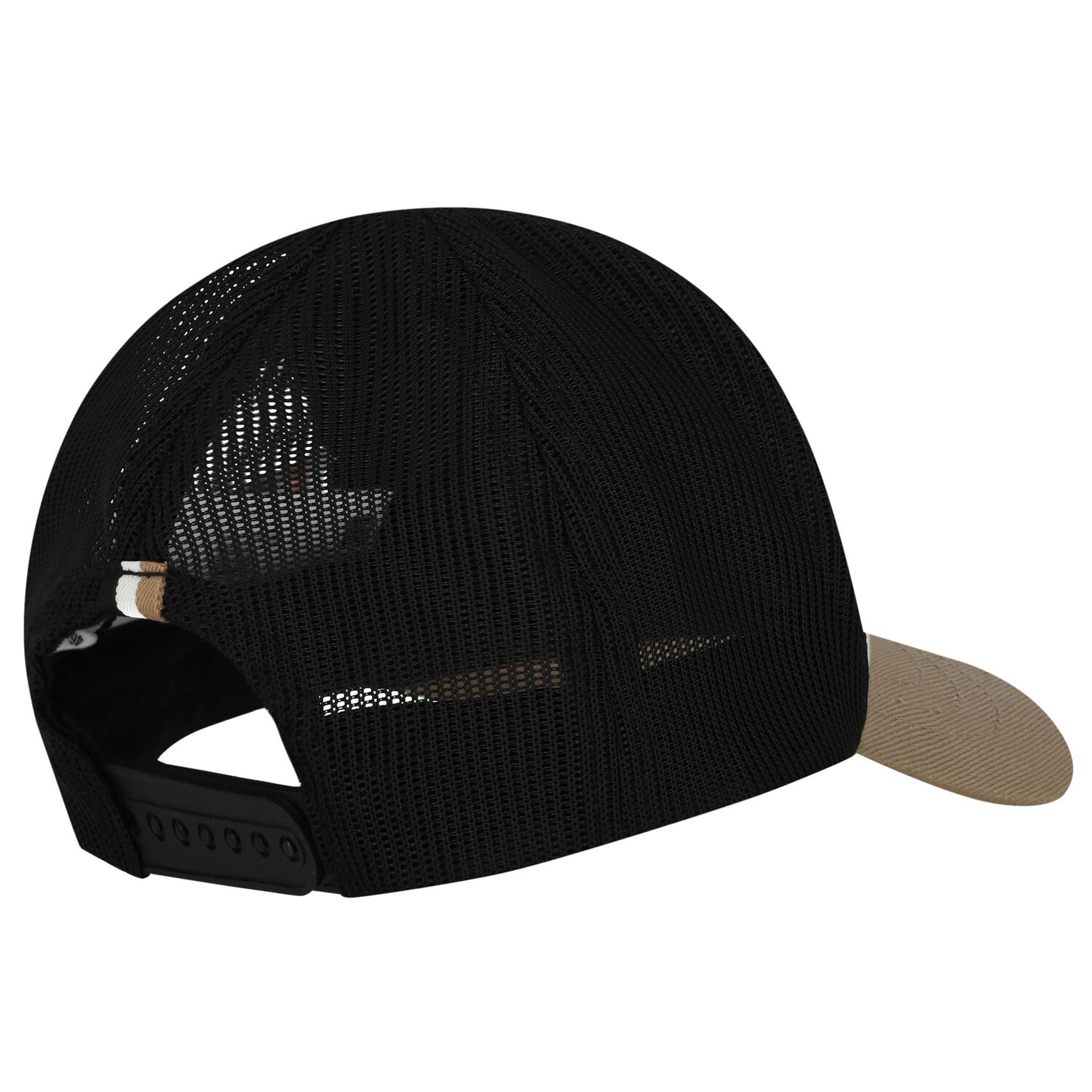 Baby Boys White, Black & Beige Logo Cap, 1, hi-res