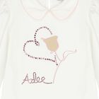 طقم تنورة بنات باللون  الأبيض والوردي , 1, hi-res