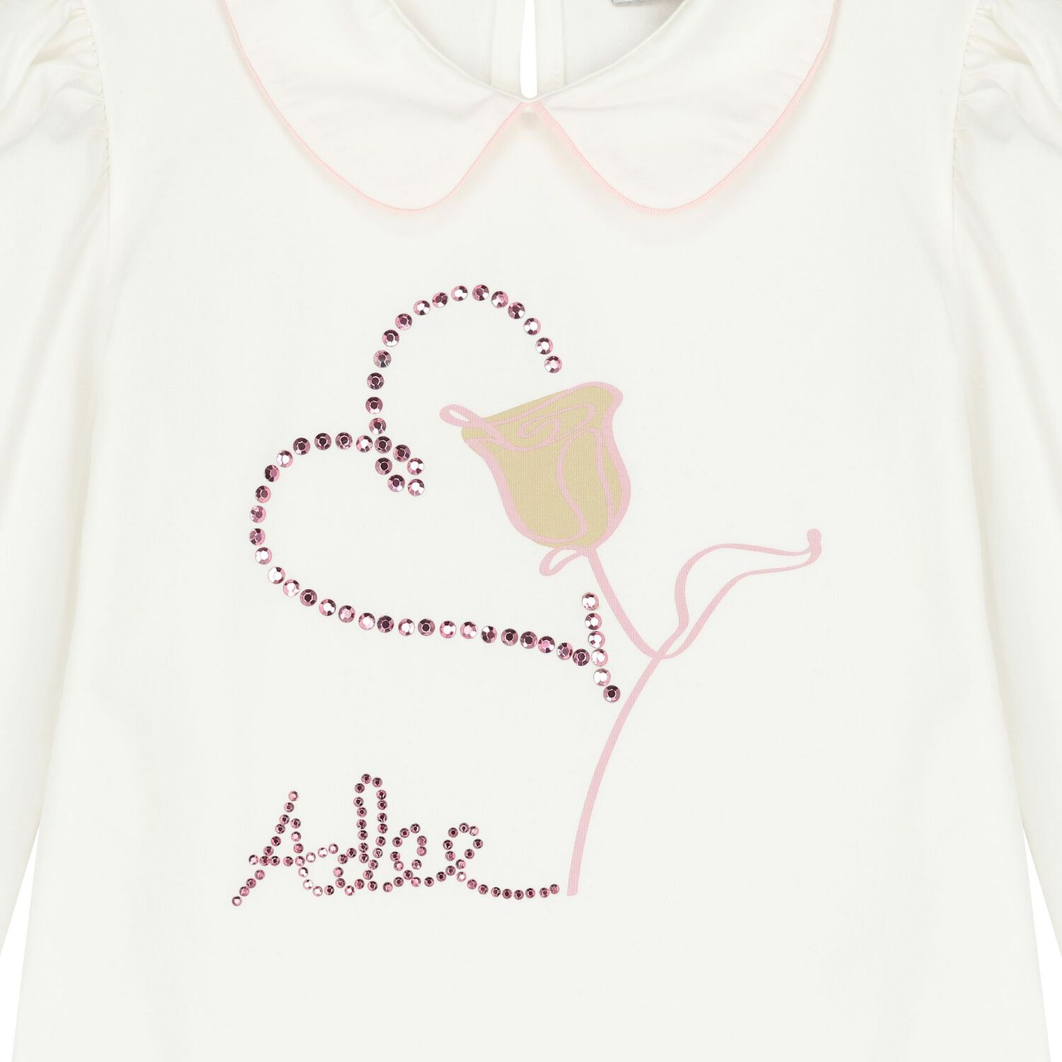 طقم تنورة بنات باللون  الأبيض والوردي , 1, hi-res image number null