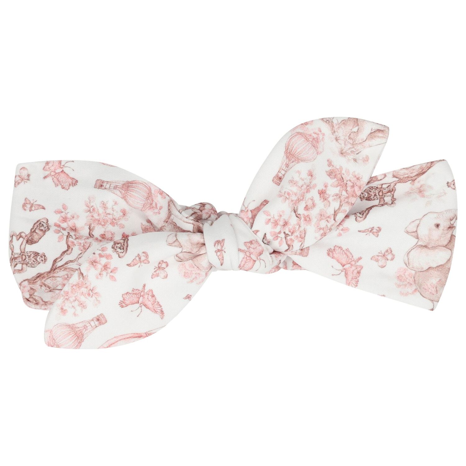 Baby Girls White & Pink Africa Romper & Headband Set  , 1, hi-res