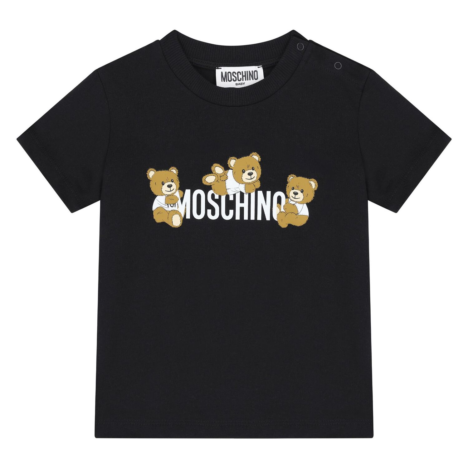 Younger Black & Grey Teddy Bear Logo Shorts Set, 5, hi-res image number null