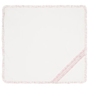 Deolinda بطانية بيبي بنات مكشكشة باللون العاجي, 1 بطانية بيبي بنات مكشكشة باللون العاجي