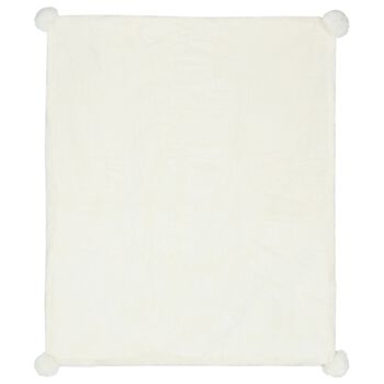 Ivory Faux Fur Baby Blanket