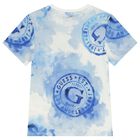 Boys White & Blue Logo T-Shirt, 1, hi-res
