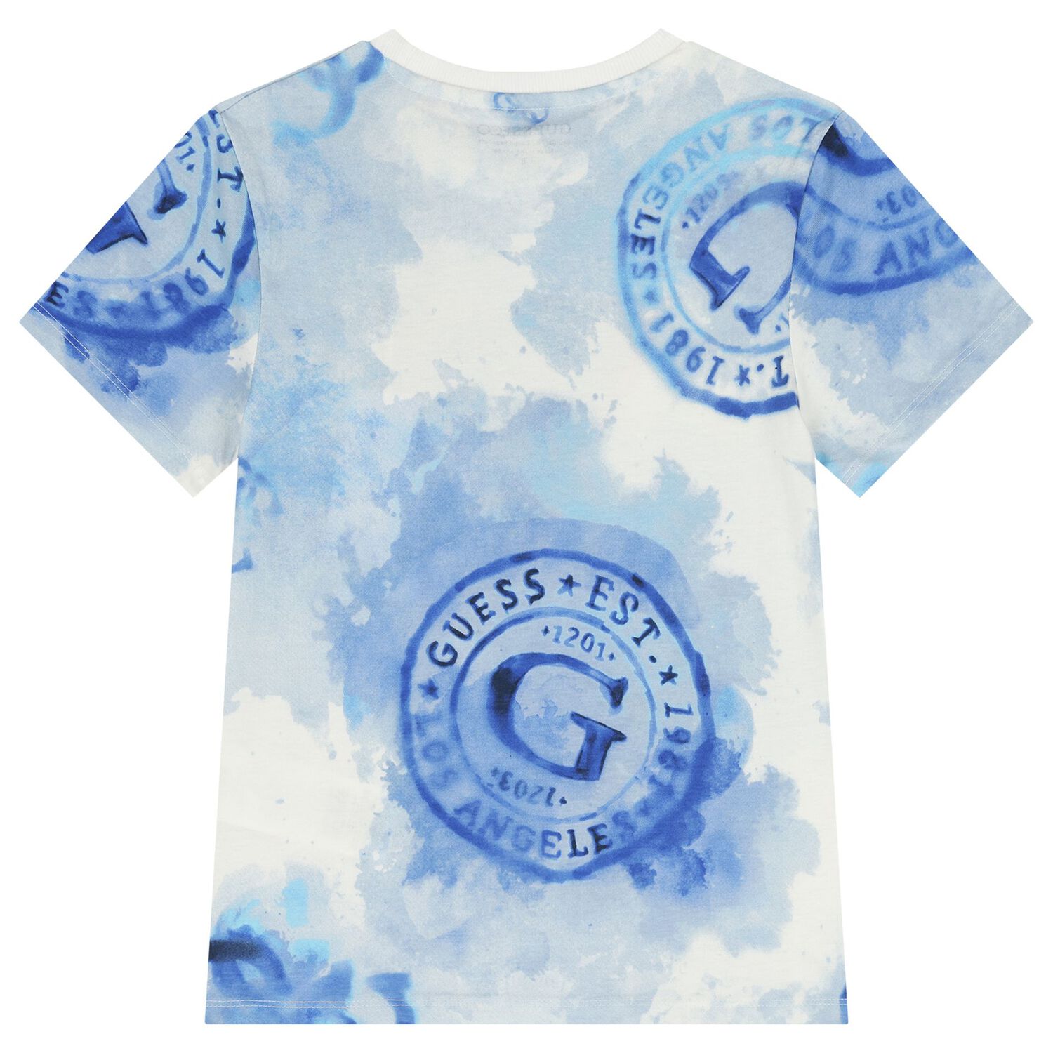 Boys White & Blue Logo T-Shirt, 1, hi-res