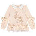 Girls Beige Fairy Tale Castle Leggings Set, 1, hi-res