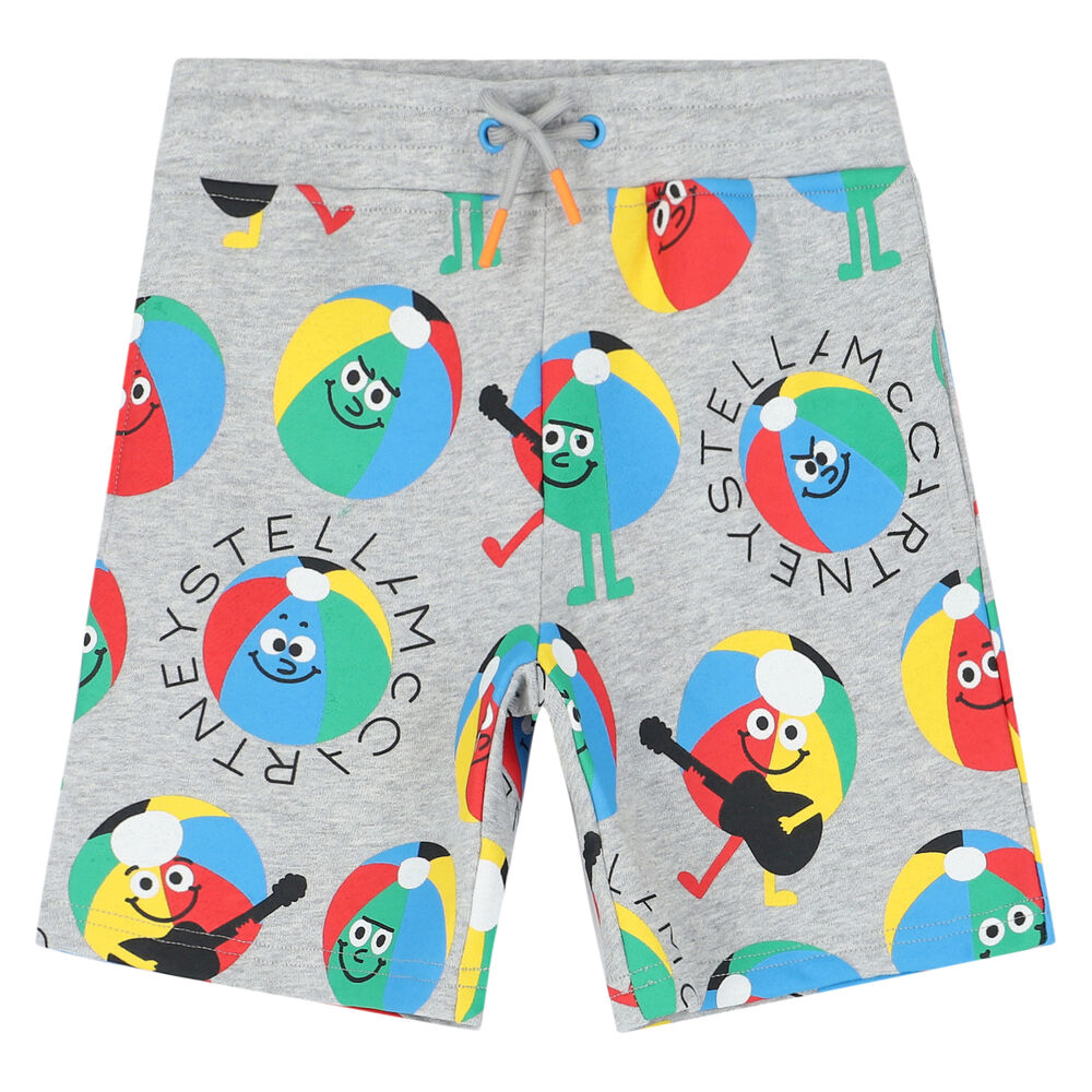 Stella McCartney Boys Grey Beach Ball Shorts Junior Couture UAE