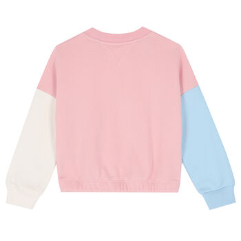 Girls Pink Colourblock Sweatshirt, 1 Girls Pink Colourblock Sweatshirt
