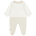 Ivory & Gold Logo Babygrow, 2, hi-res