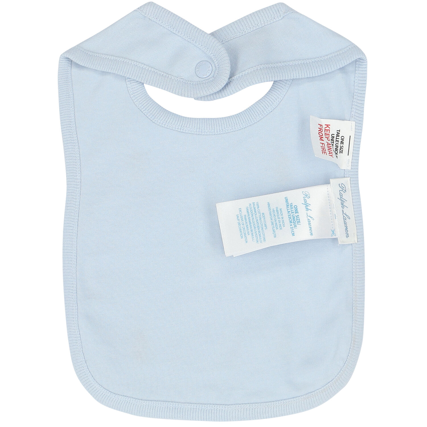 Baby Boys Blue Logo Bib, 1, hi-res image number null