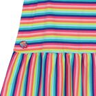 Girls Multi-Coloured Striped Dress, 1, hi-res