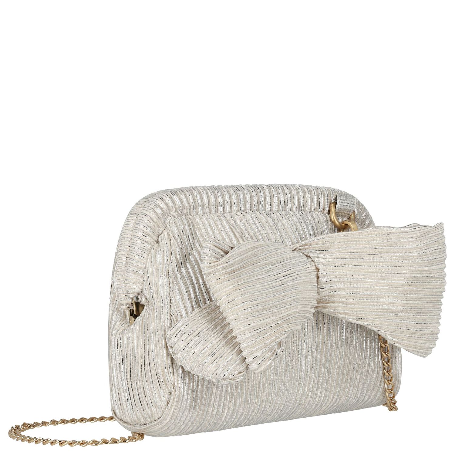 Girls Beige & Silver Handbag, 1, hi-res image number null