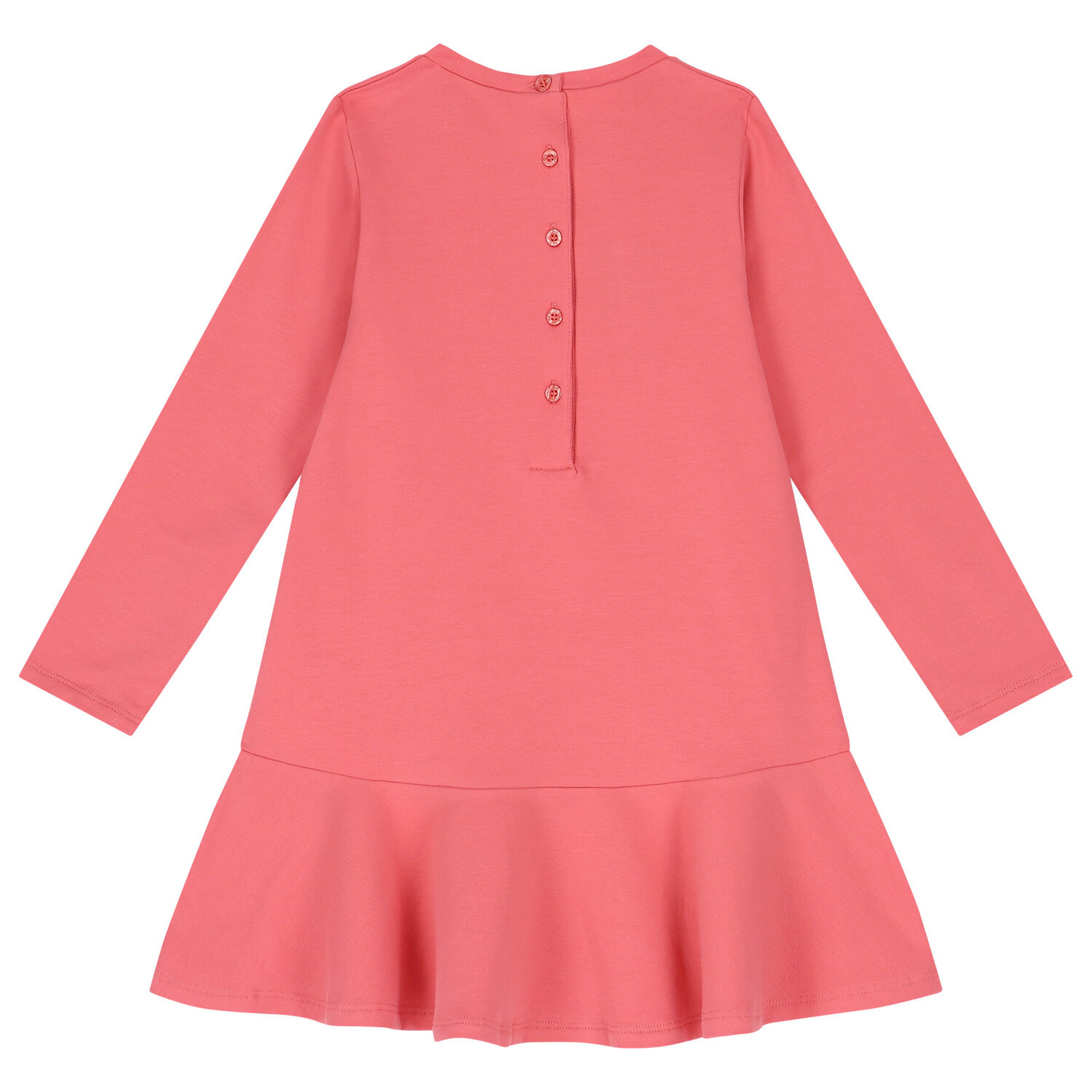 فستان بنات بطبعة تيدي باللون الوردي , 1, hi-res