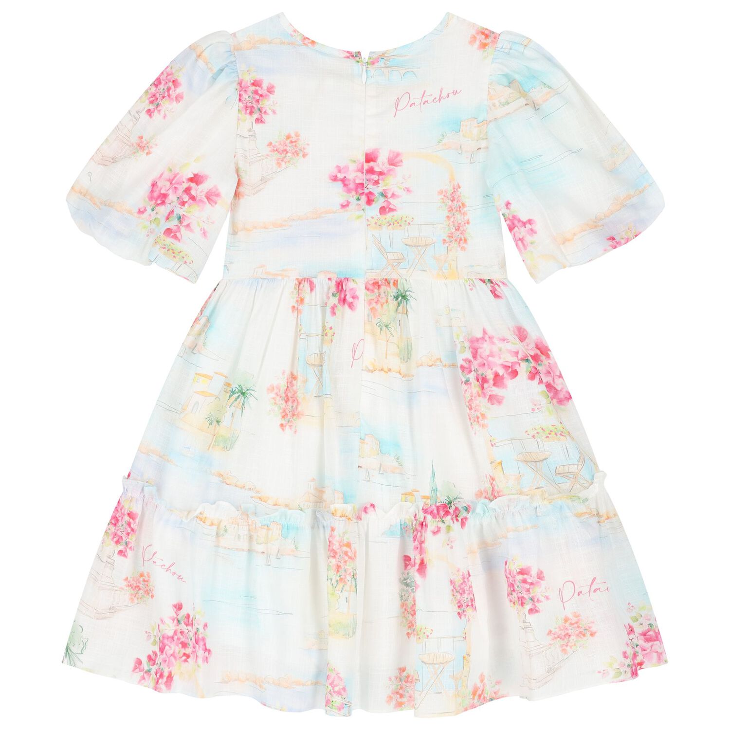 Girls White Floral Dress, 1, hi-res image number null