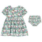 Younger Ivory & Green Logo Dress Set, 1, hi-res