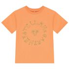 Boys Orange Logo T-Shirt, 1, hi-res